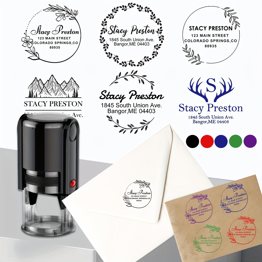 Rubber Date Stamp - Пользовательский штамп, персонализированный самокрасящийся штамп, индивидуальное