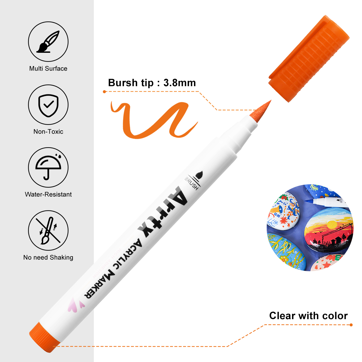 Arrtx 30-цветная акриловая маш – обзор и цена Correction Pen Fine