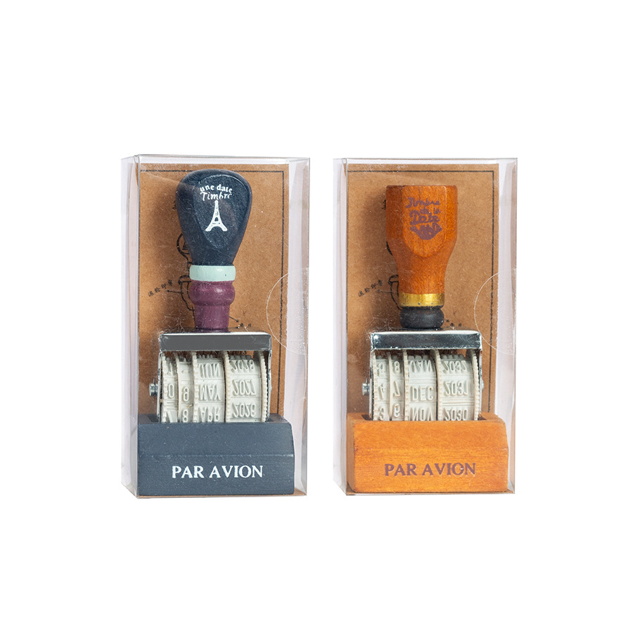 1 шт., ретро деревянный ролик, – обзор и цена Rubber Date Stamp